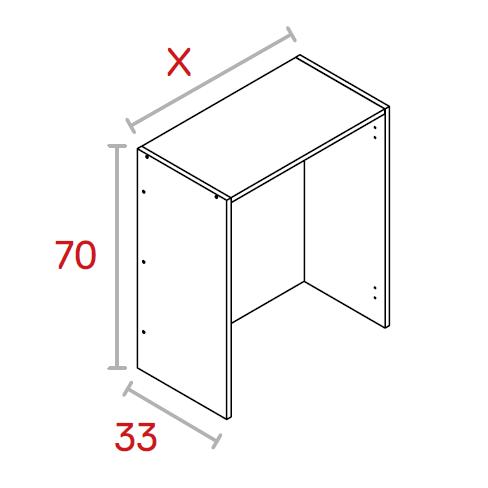 Módulo Alto Escurreplatos 70 cm