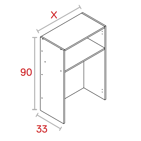 Módulo Alto Escurreplatos 90 cm
