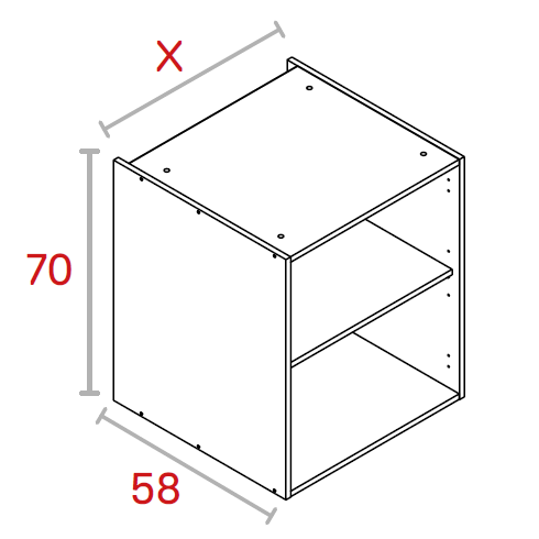 Módulo Bajo de 70 cm