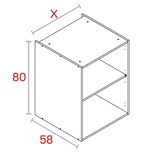 Módulo Bajo de 80 cm
