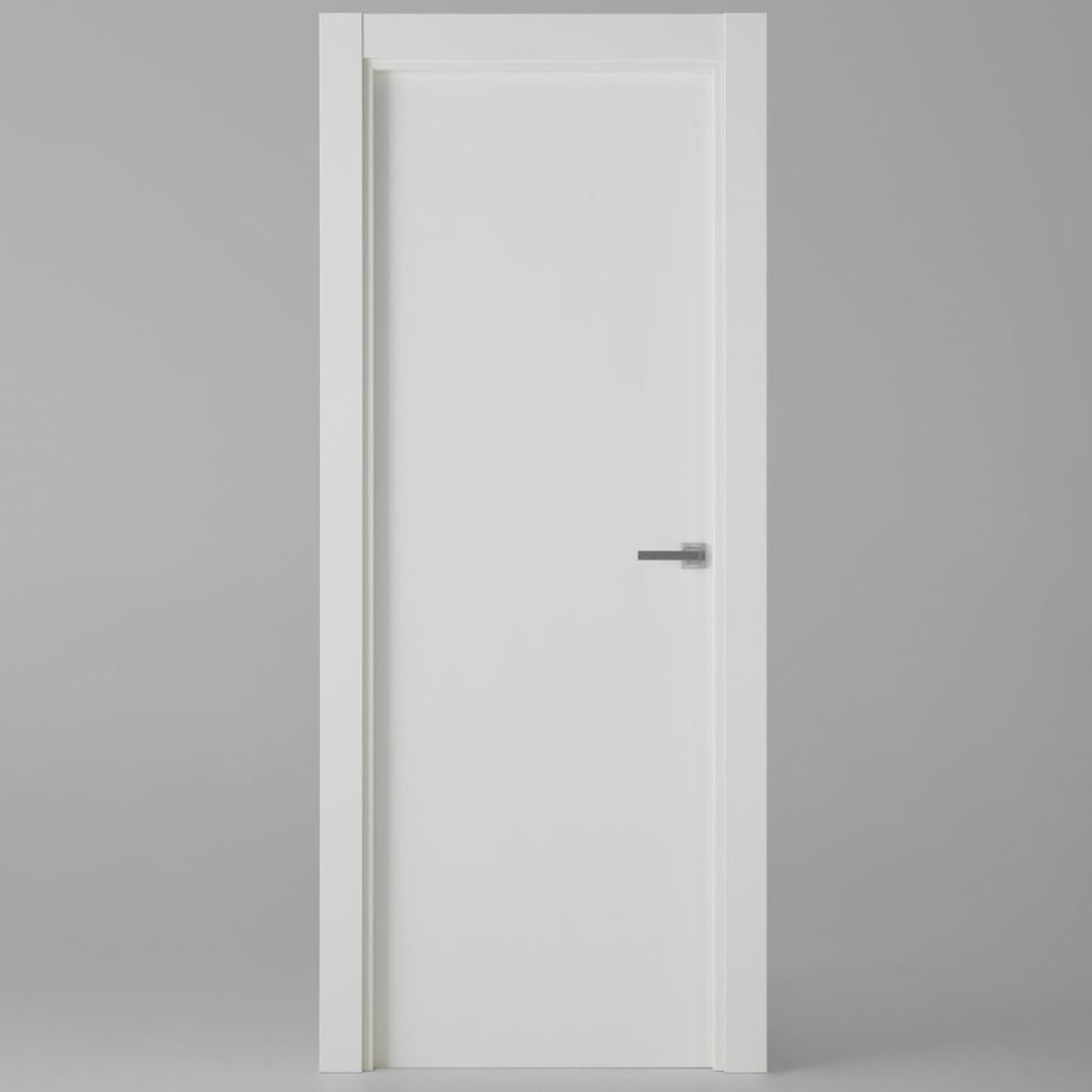 Porta Llisa Blanca Lacada RAL 9003 – Interior Massissa Alleugerada