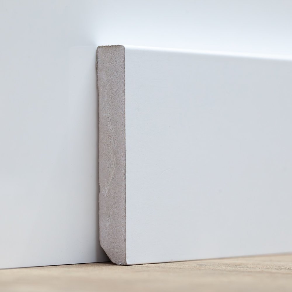 Zócalo o rodapié blanco espumado PVC - 80 x 14 mm